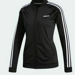 Adidas black track jacket full zipp sz M